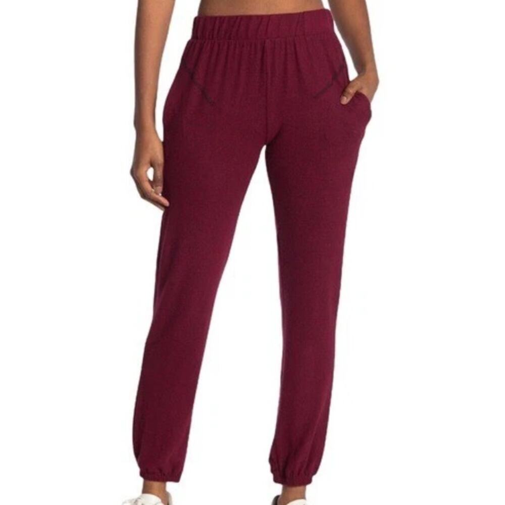 Freeloader Size XS burgundy jogger pants Hacci activewear sweats NEW